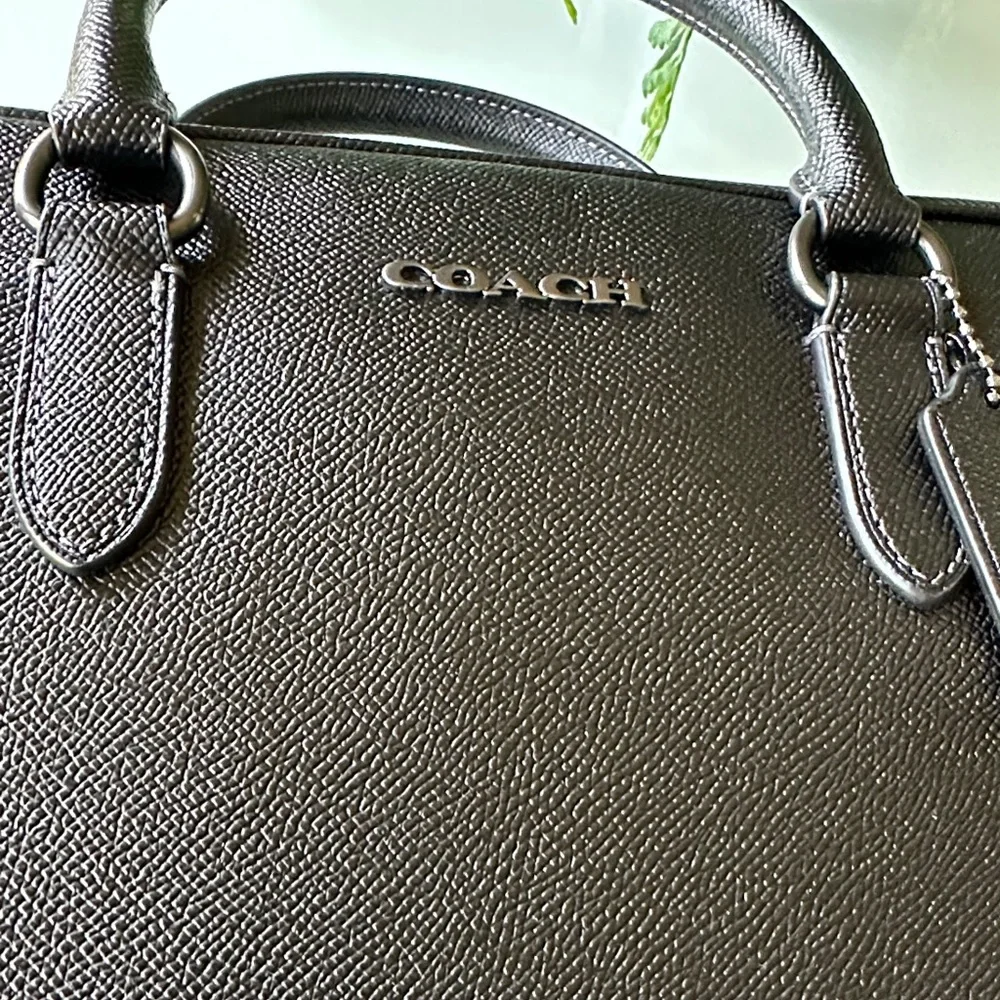 Coach Black Leather Briefcase - Picture 6 of 6